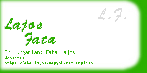 lajos fata business card